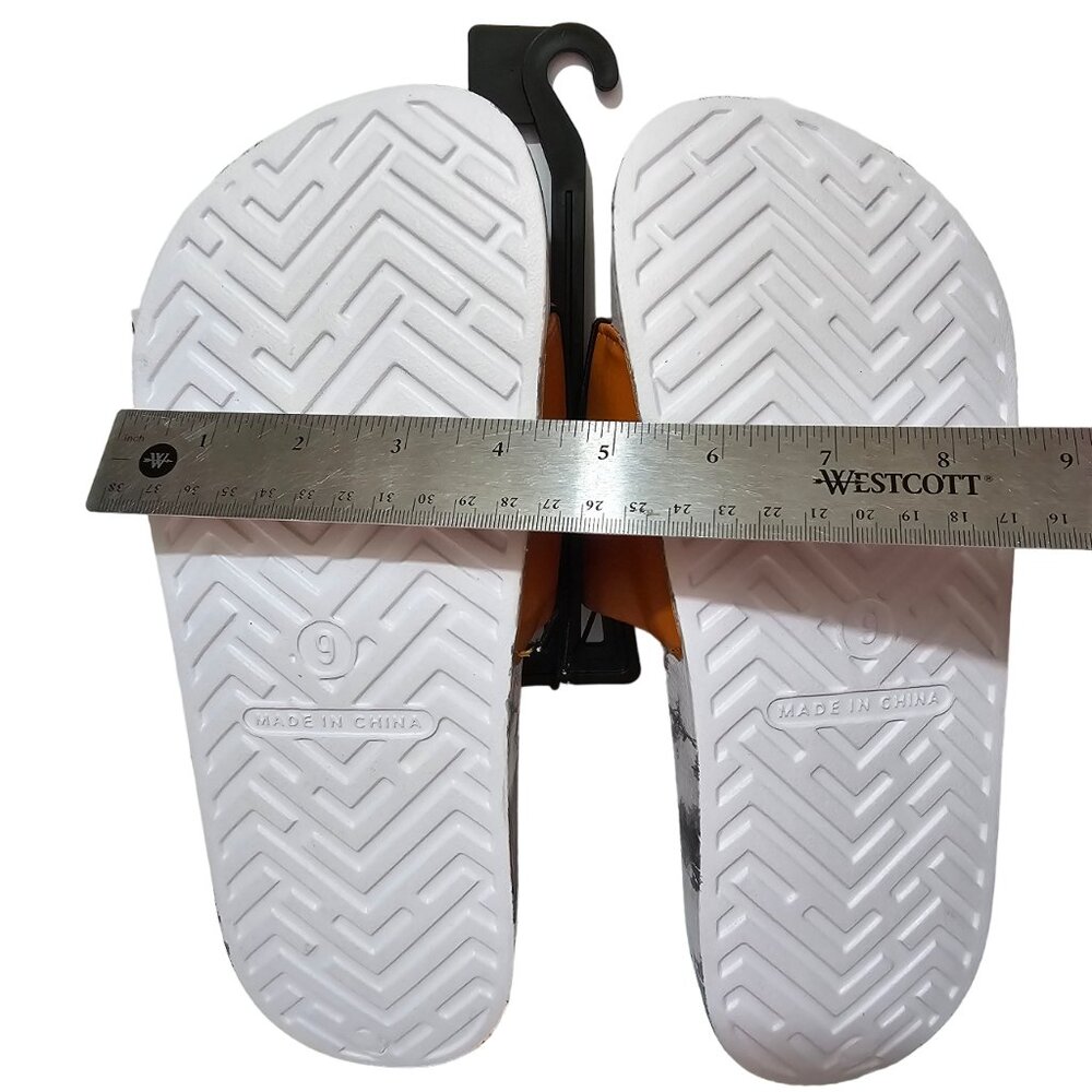Naruto Shippuden Ichiraku Ramen Shop Men's Sport Slide Sandals Size 9 Orange - Picture 7 of 8